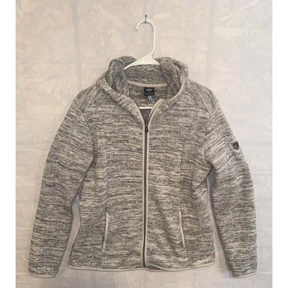 Kuhl Gray Zip Up Sweater With Hood M - Picture 1 of 6